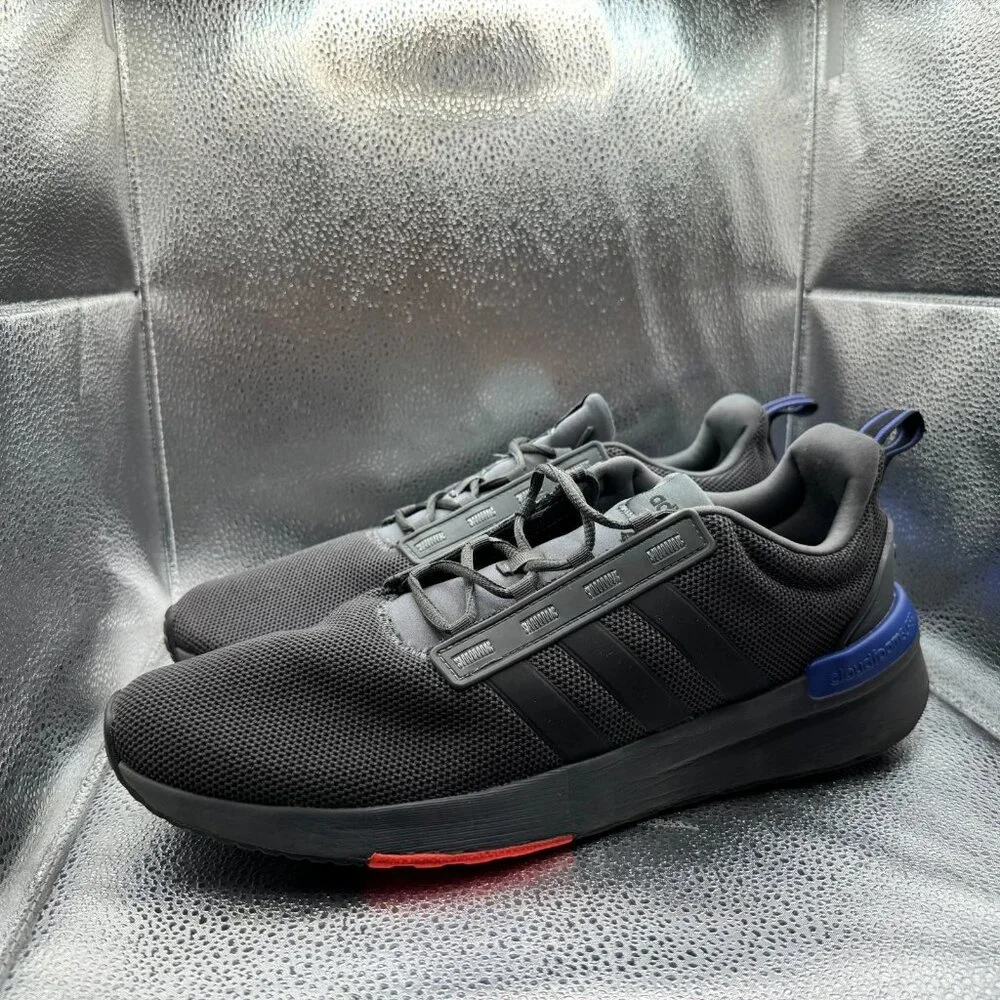 Size 14 Adidas Racer TR21 Black Mens Low Top Lace Up Running Sneaker Shoe GZ8185